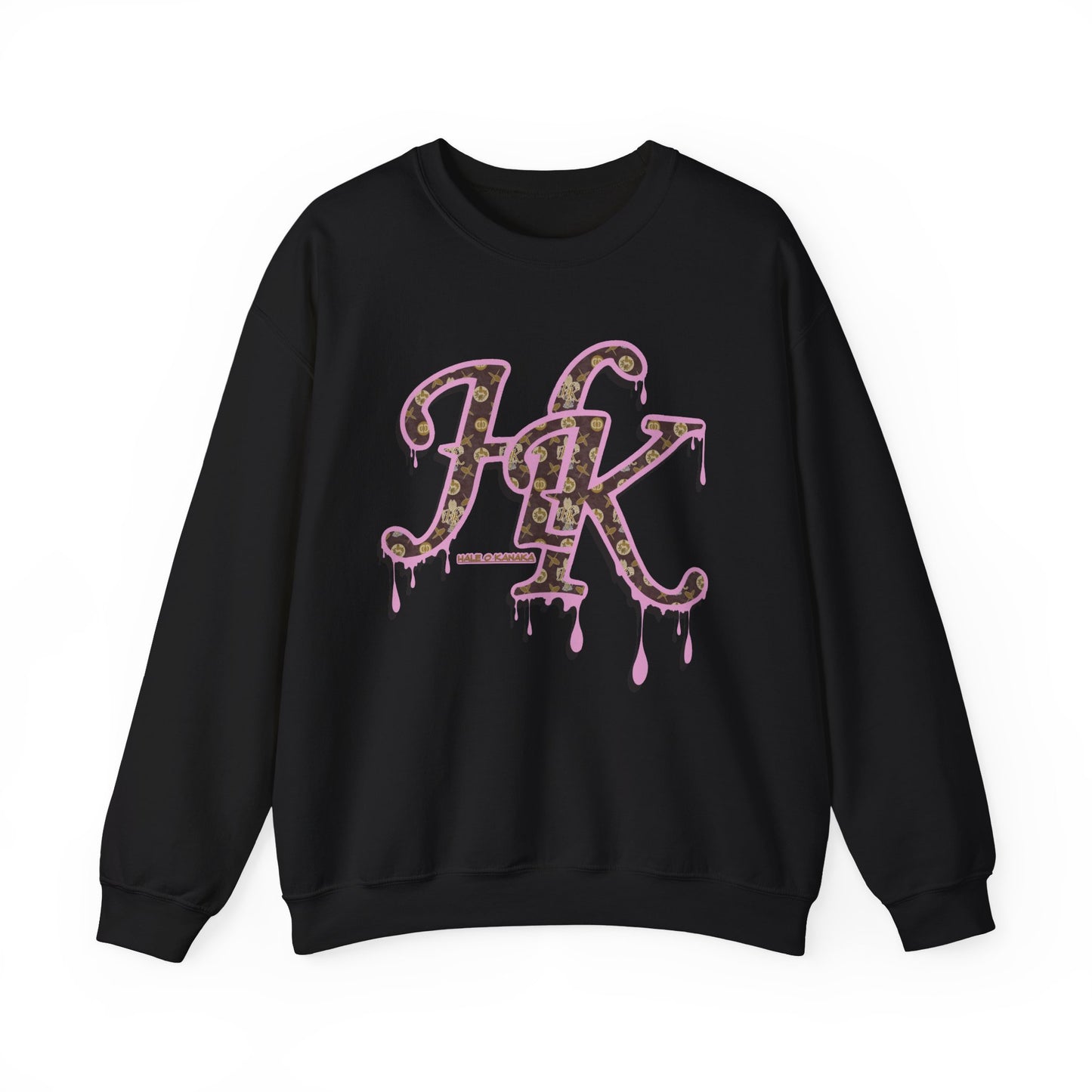 Hale O Kanaka - Da Drip Pink - MHK - Unisex Heavy Blend™ Crewneck Sweatshirt