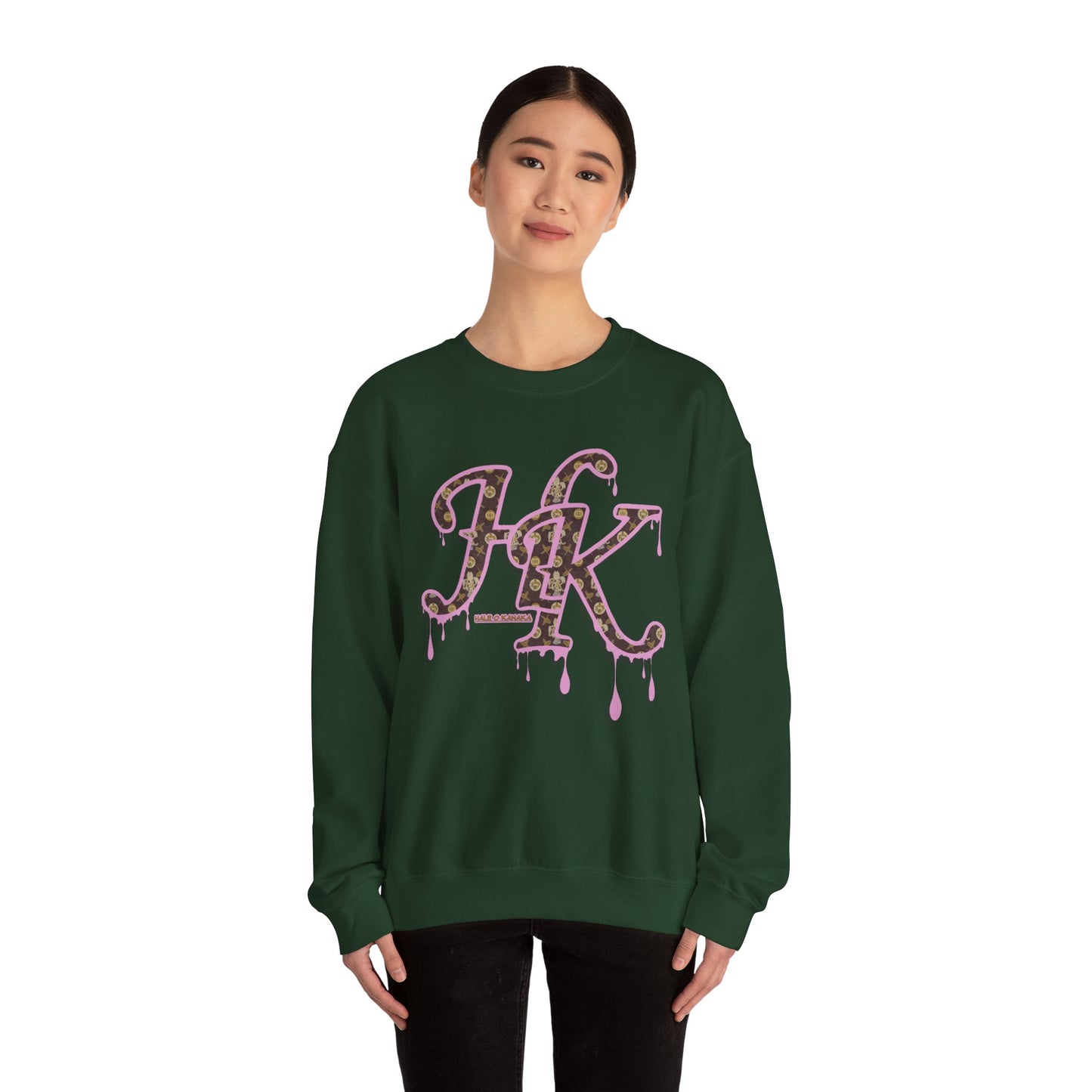 Hale O Kanaka - Da Drip Pink - MHK - Unisex Heavy Blend™ Crewneck Sweatshirt