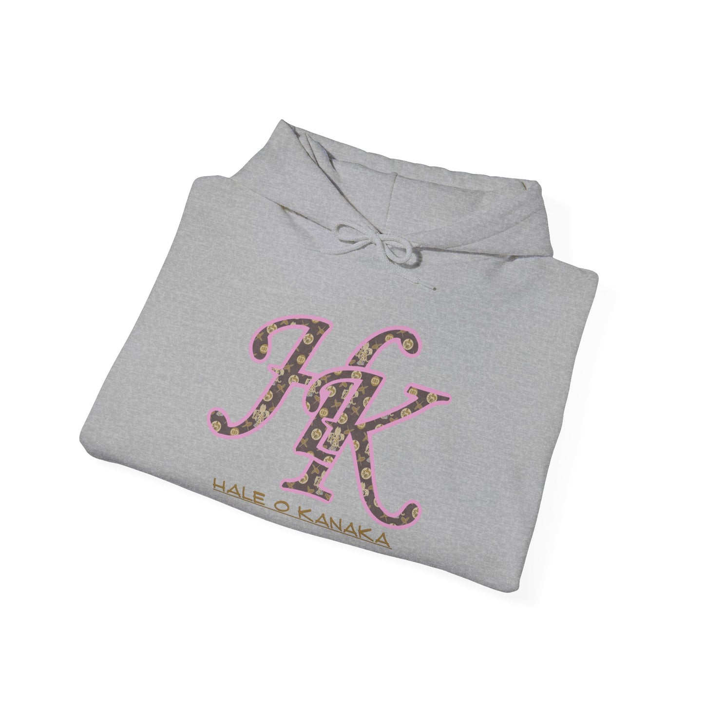 Hale O Kanaka - HK large Pink - MHK - Unisex Heavy Blend™ Hooded Sweatshirt