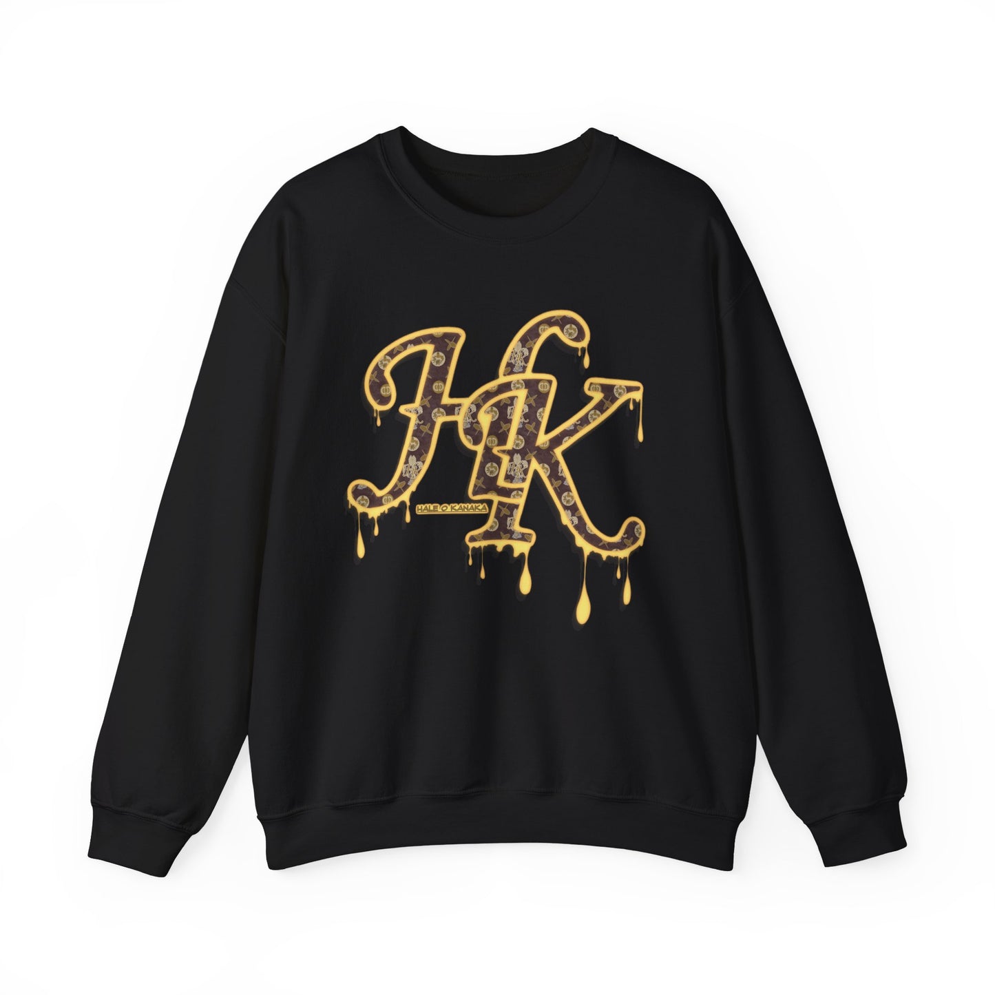 Hale O Kanaka - Da Drip Gold - MHK - Unisex Heavy Blend™ Crewneck Sweatshirt