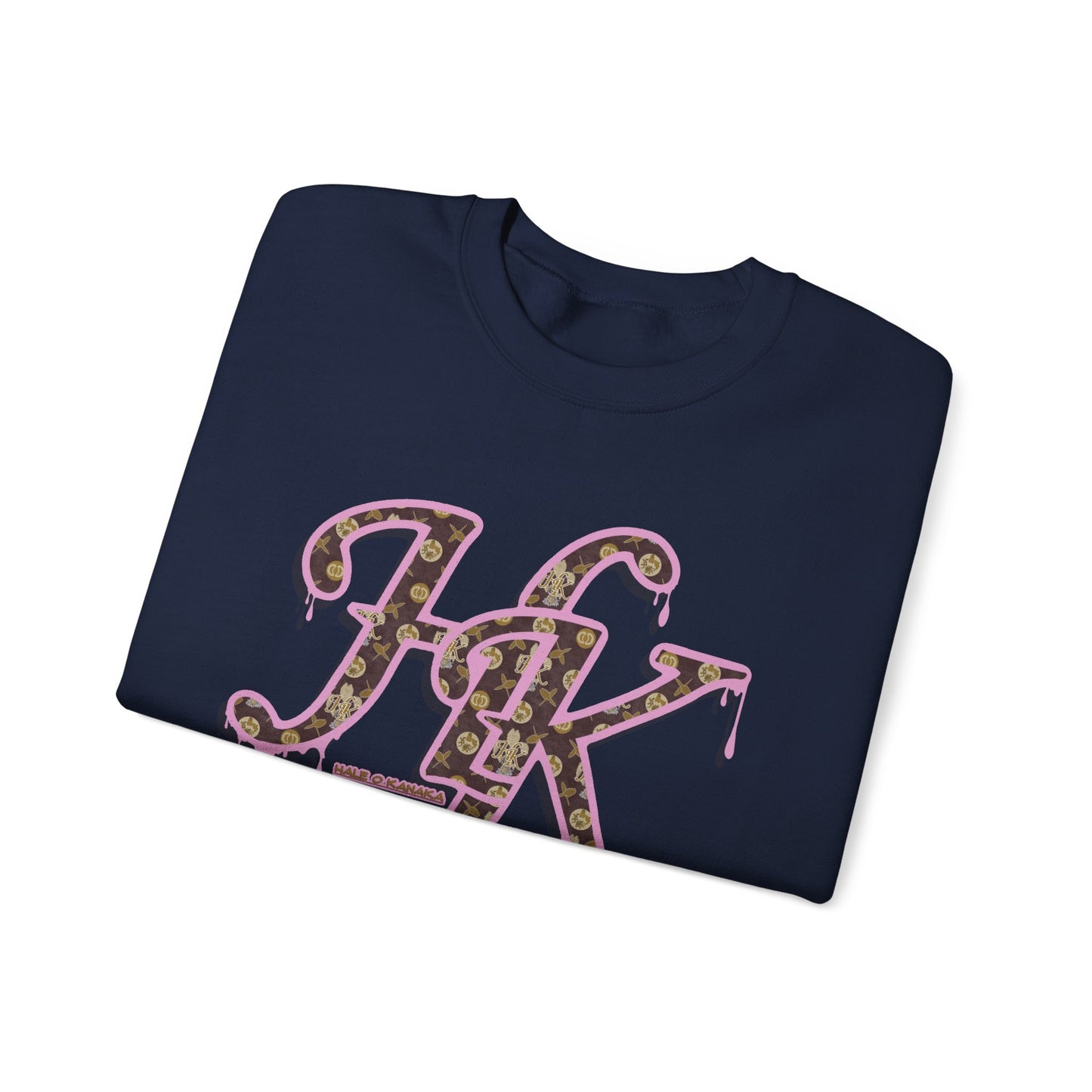 Hale O Kanaka - Da Drip Pink - MHK - Unisex Heavy Blend™ Crewneck Sweatshirt