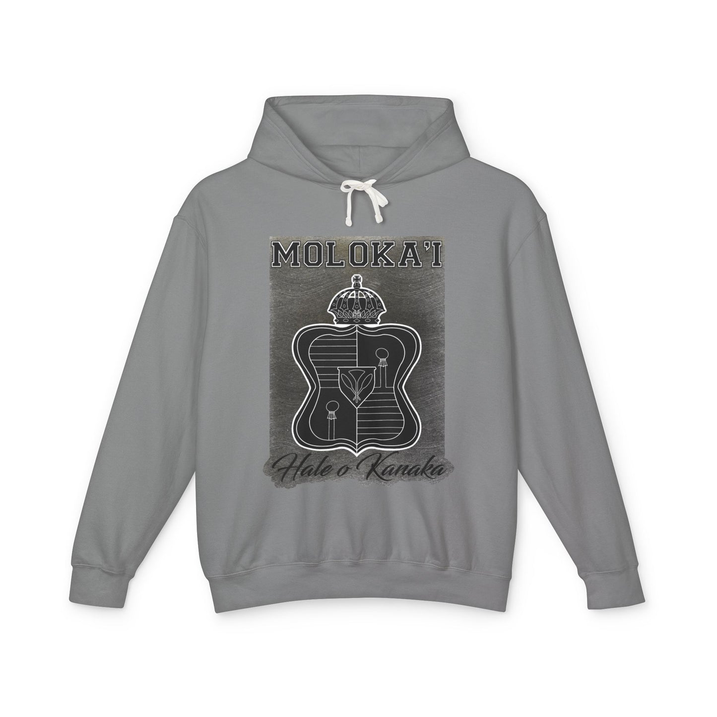 Unisex Lightweight Hooded Sweatshirt - Vintage Moloka’i Design