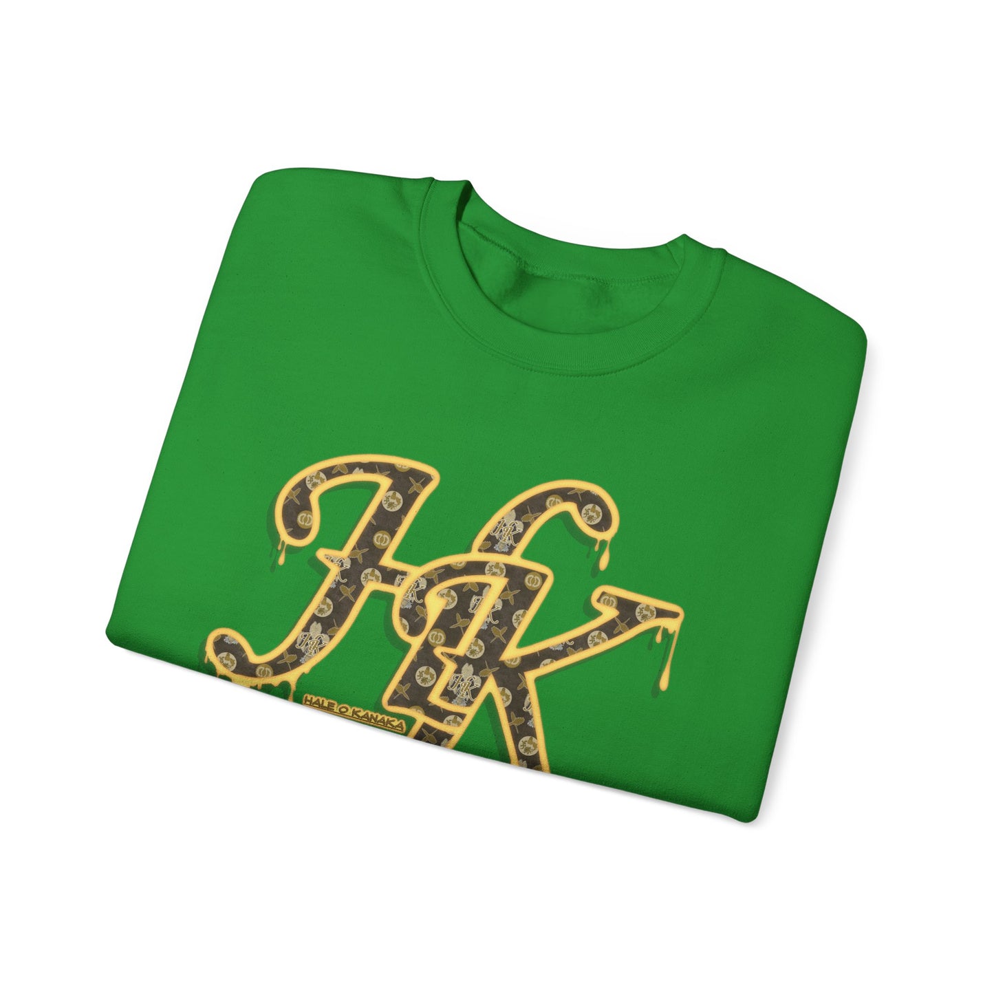 Hale O Kanaka - Da Drip Gold - MHK - Unisex Heavy Blend™ Crewneck Sweatshirt