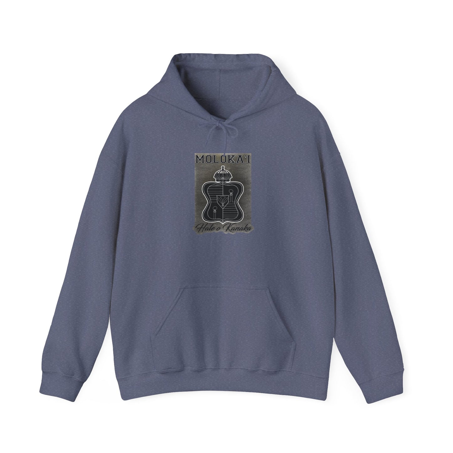 Hale O Kanaka - Crest - Moloka’i - Unisex Heavy Blend™ Hooded Sweatshirt