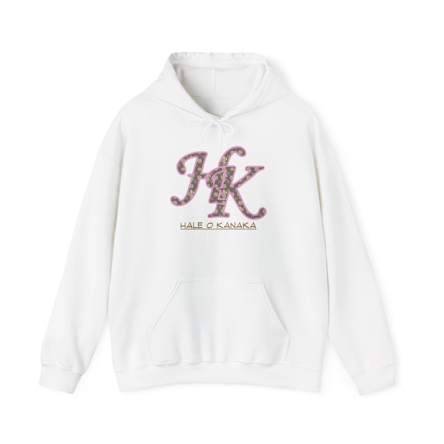 Hale O Kanaka - HK large Pink - MHK - Unisex Heavy Blend™ Hooded Sweatshirt