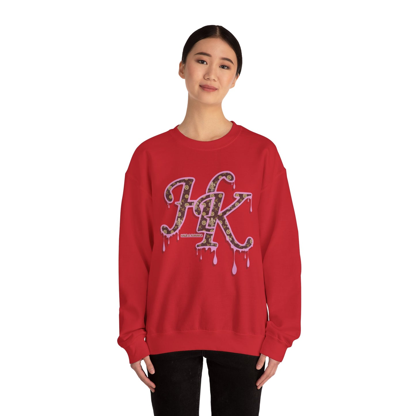 Hale O Kanaka - Da Drip Pink - MHK - Unisex Heavy Blend™ Crewneck Sweatshirt