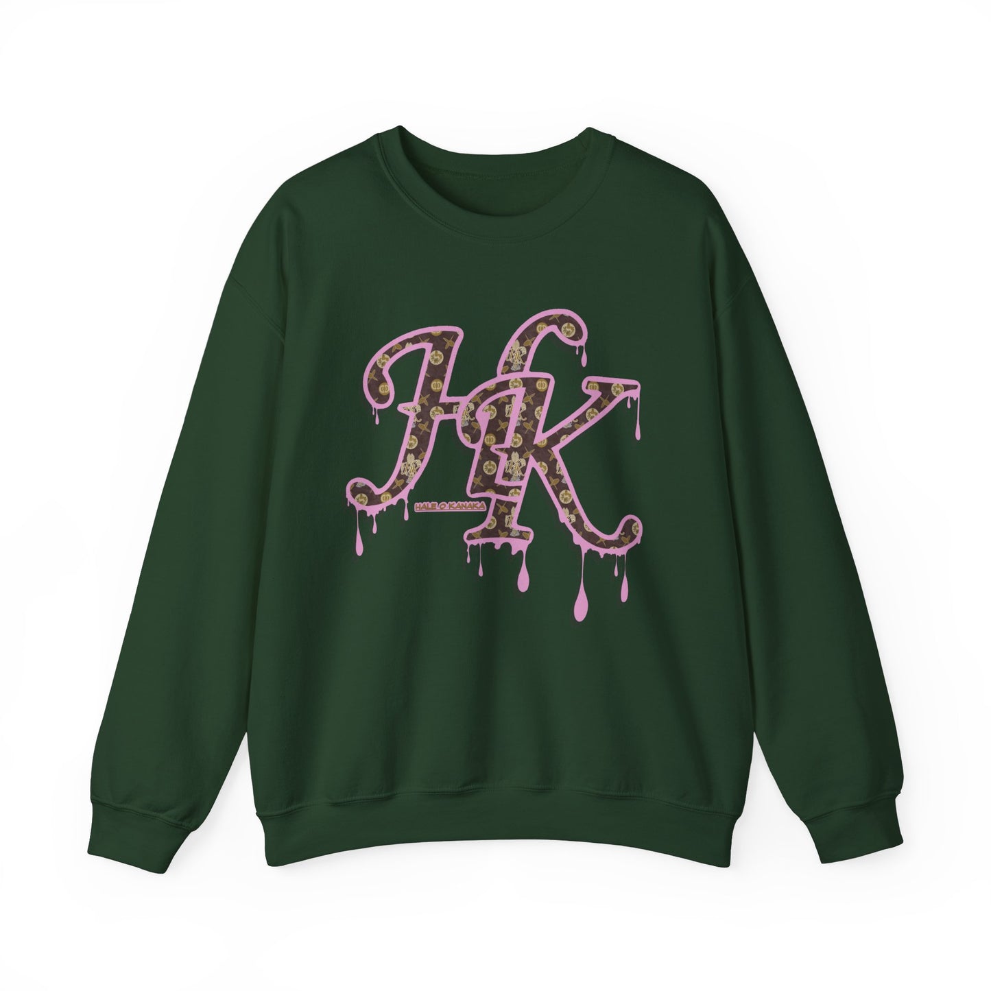 Hale O Kanaka - Da Drip Pink - MHK - Unisex Heavy Blend™ Crewneck Sweatshirt