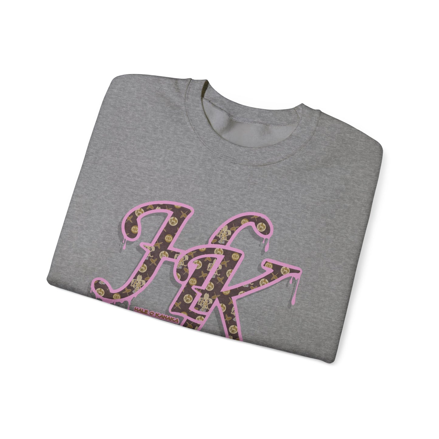 Hale O Kanaka - Da Drip Pink - MHK - Unisex Heavy Blend™ Crewneck Sweatshirt