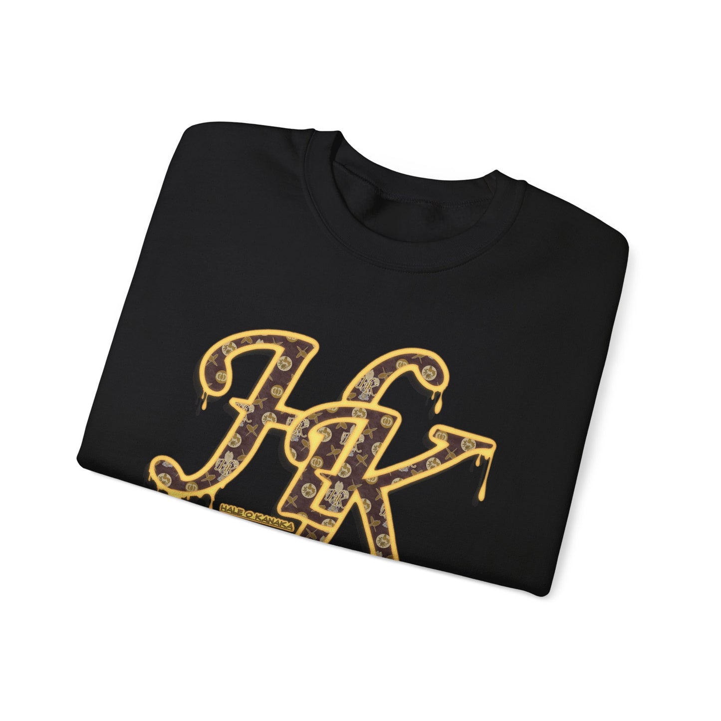 Hale O Kanaka - Da Drip Gold - MHK - Unisex Heavy Blend™ Crewneck Sweatshirt