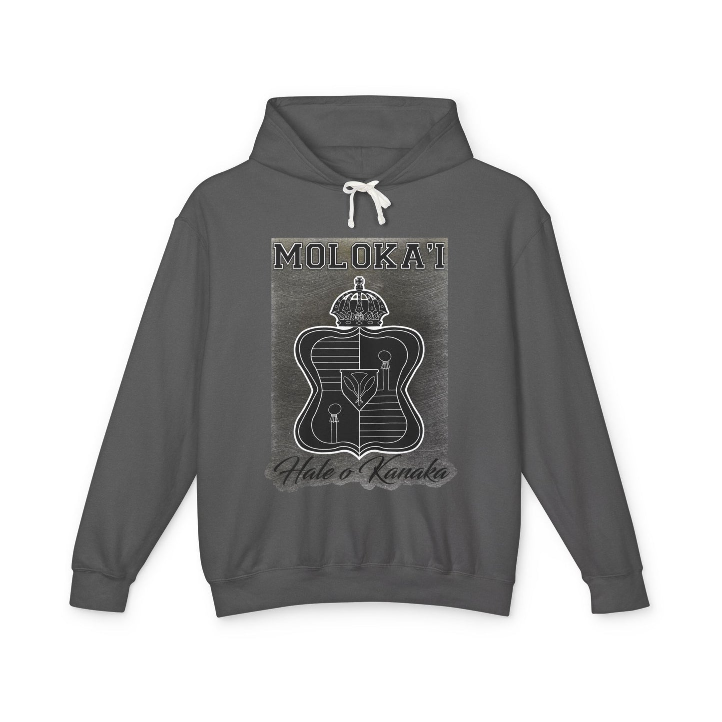 Unisex Lightweight Hooded Sweatshirt - Vintage Moloka’i Design