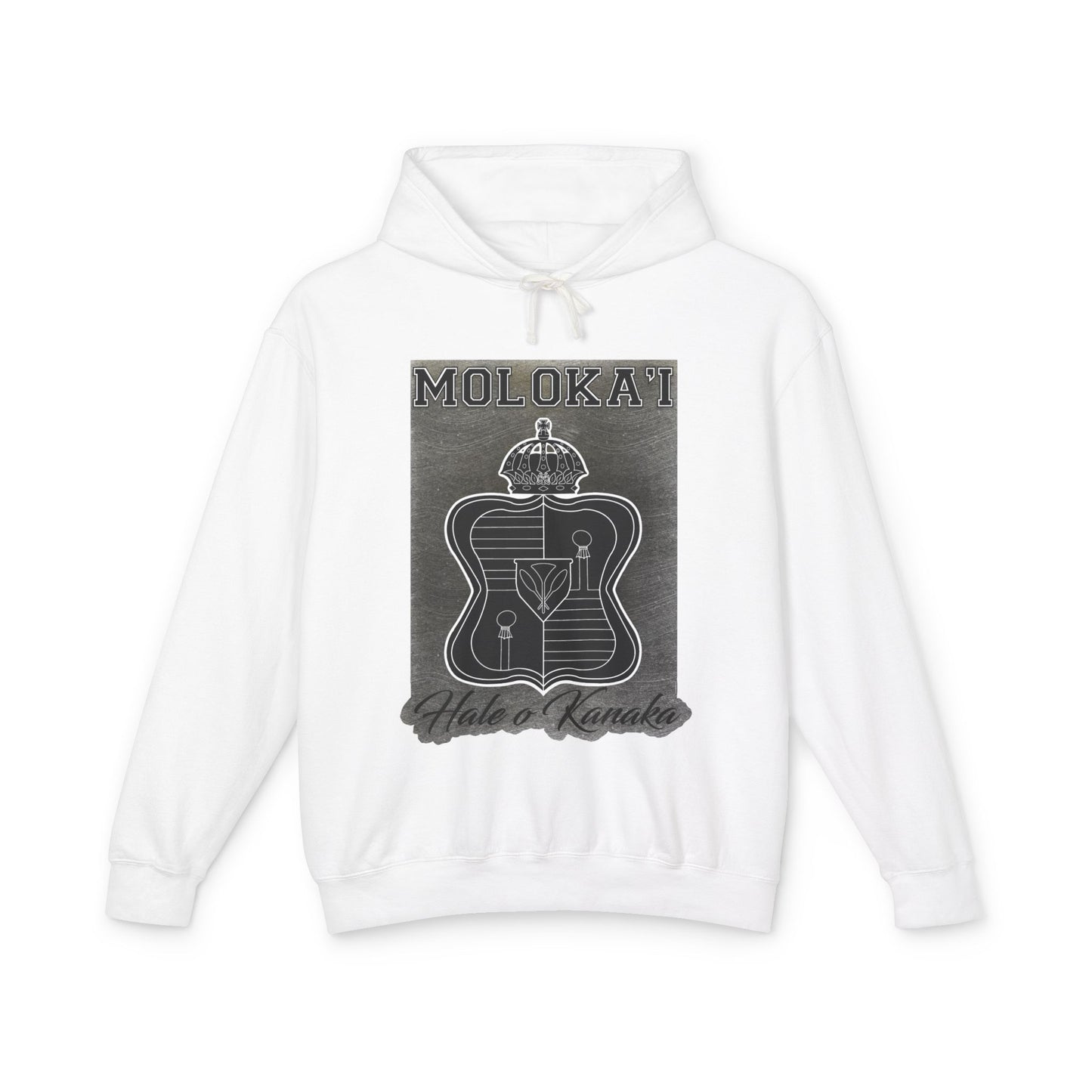 Unisex Lightweight Hooded Sweatshirt - Vintage Moloka’i Design
