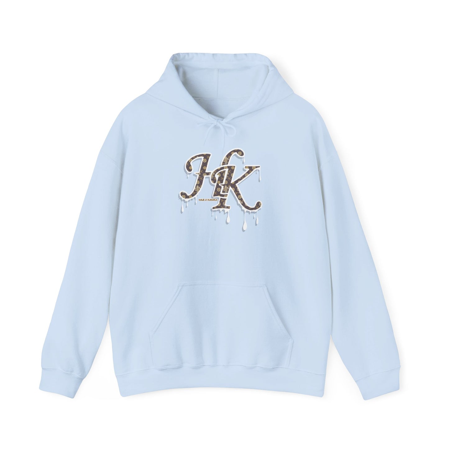 Hale O Kanaka - Da Drip White - MHK - Unisex Heavy Blend™ Hooded Sweatshirt