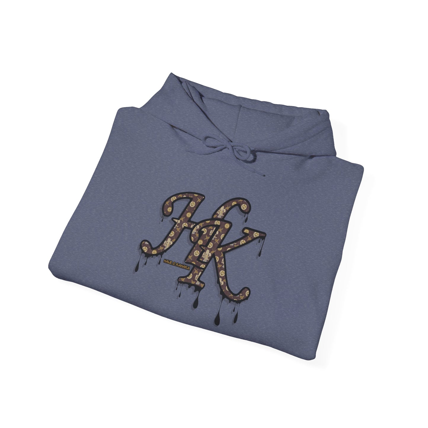 Hale O Kanaka - Da Drip Black - MHK - Unisex Heavy Blend™ Hooded Sweatshirt