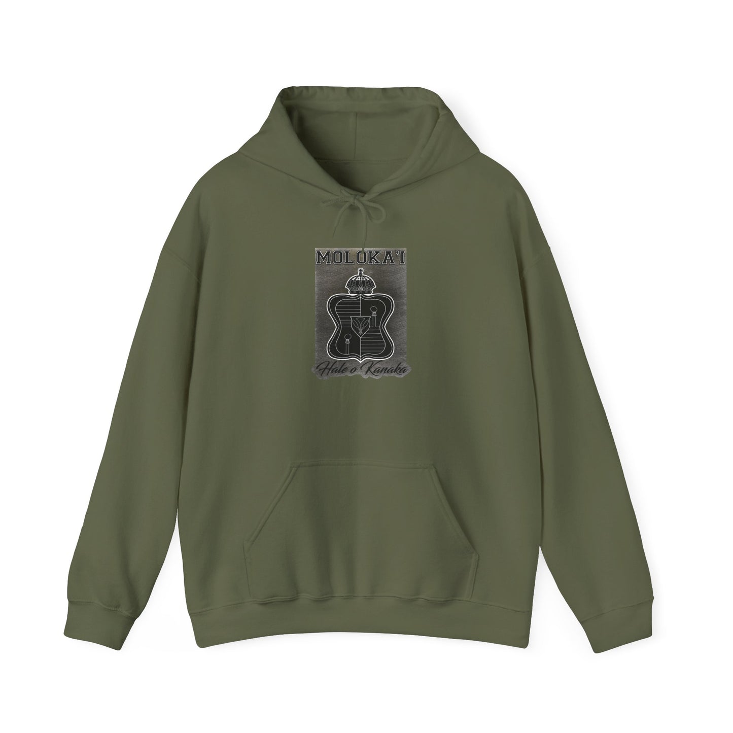 Hale O Kanaka - Crest - Moloka’i - Unisex Heavy Blend™ Hooded Sweatshirt