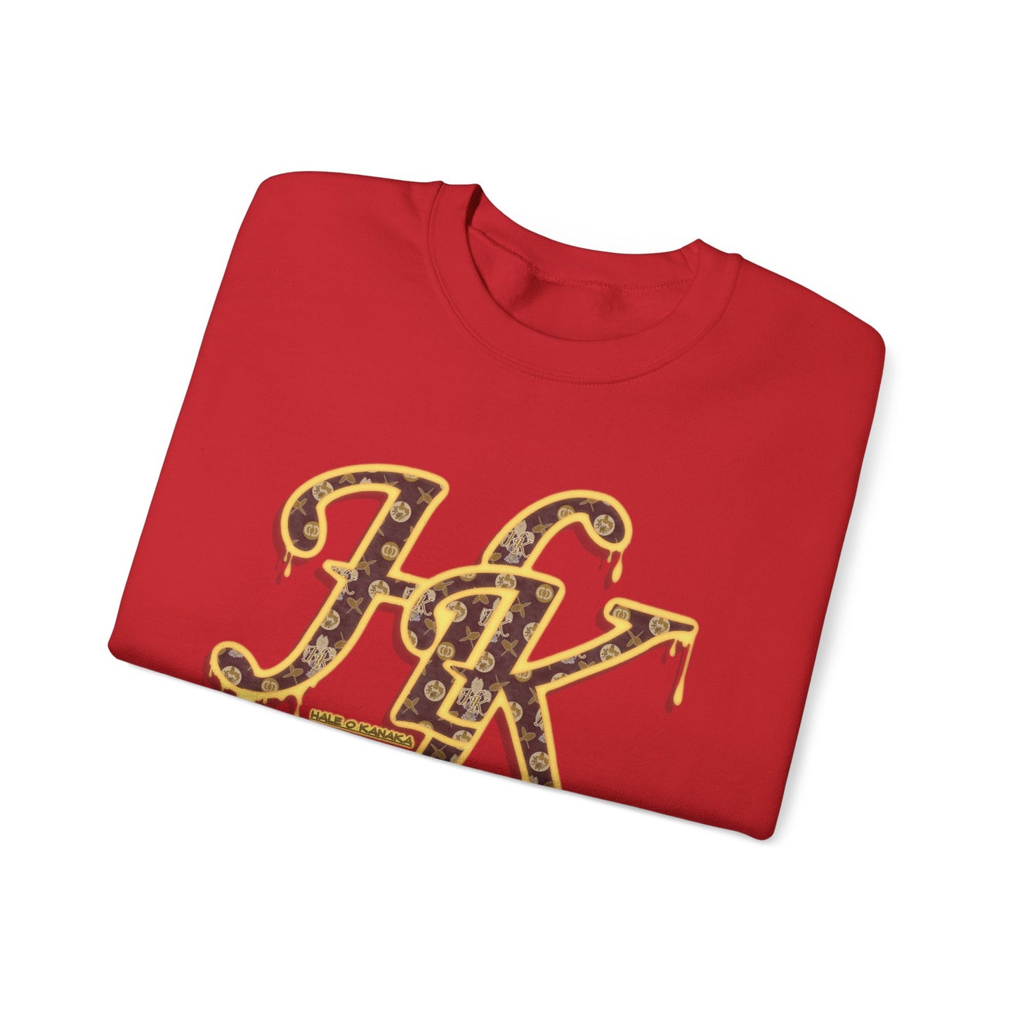 Hale O Kanaka - Da Drip Gold - MHK - Unisex Heavy Blend™ Crewneck Sweatshirt