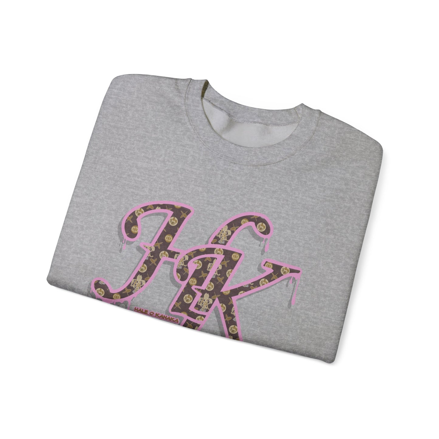 Hale O Kanaka - Da Drip Pink - MHK - Unisex Heavy Blend™ Crewneck Sweatshirt