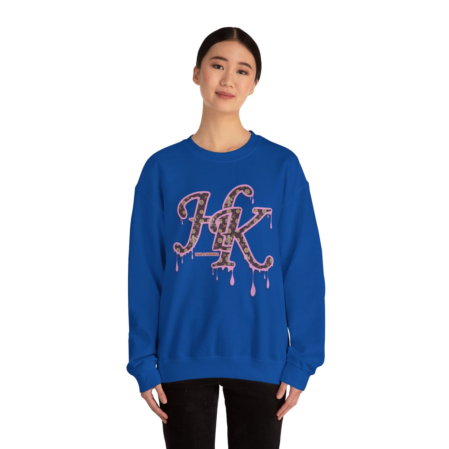 Hale O Kanaka - Da Drip Pink - MHK - Unisex Heavy Blend™ Crewneck Sweatshirt