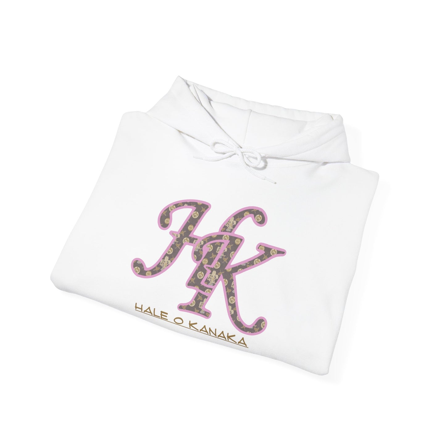 Hale O Kanaka - HK large Pink - MHK - Unisex Heavy Blend™ Hooded Sweatshirt