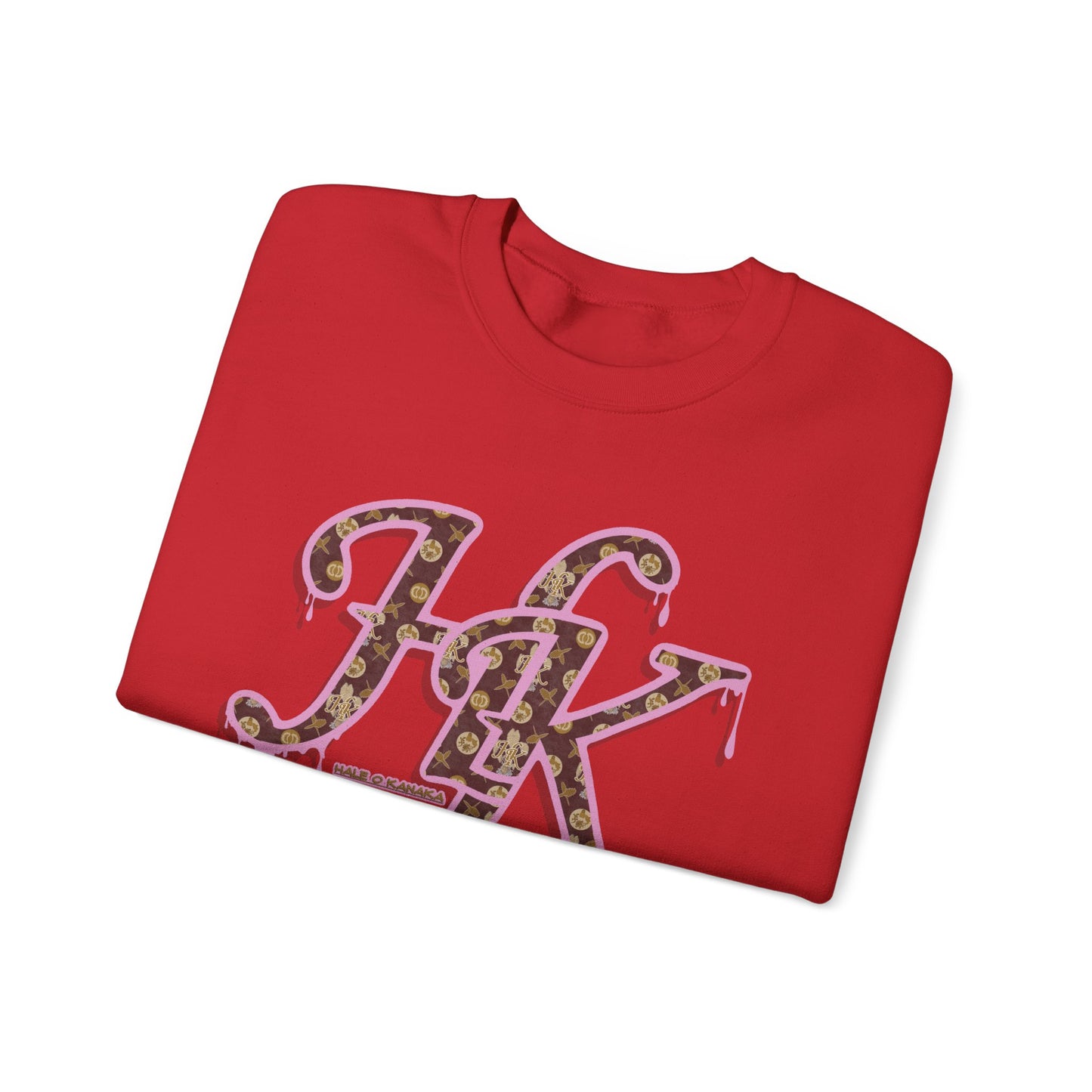 Hale O Kanaka - Da Drip Pink - MHK - Unisex Heavy Blend™ Crewneck Sweatshirt
