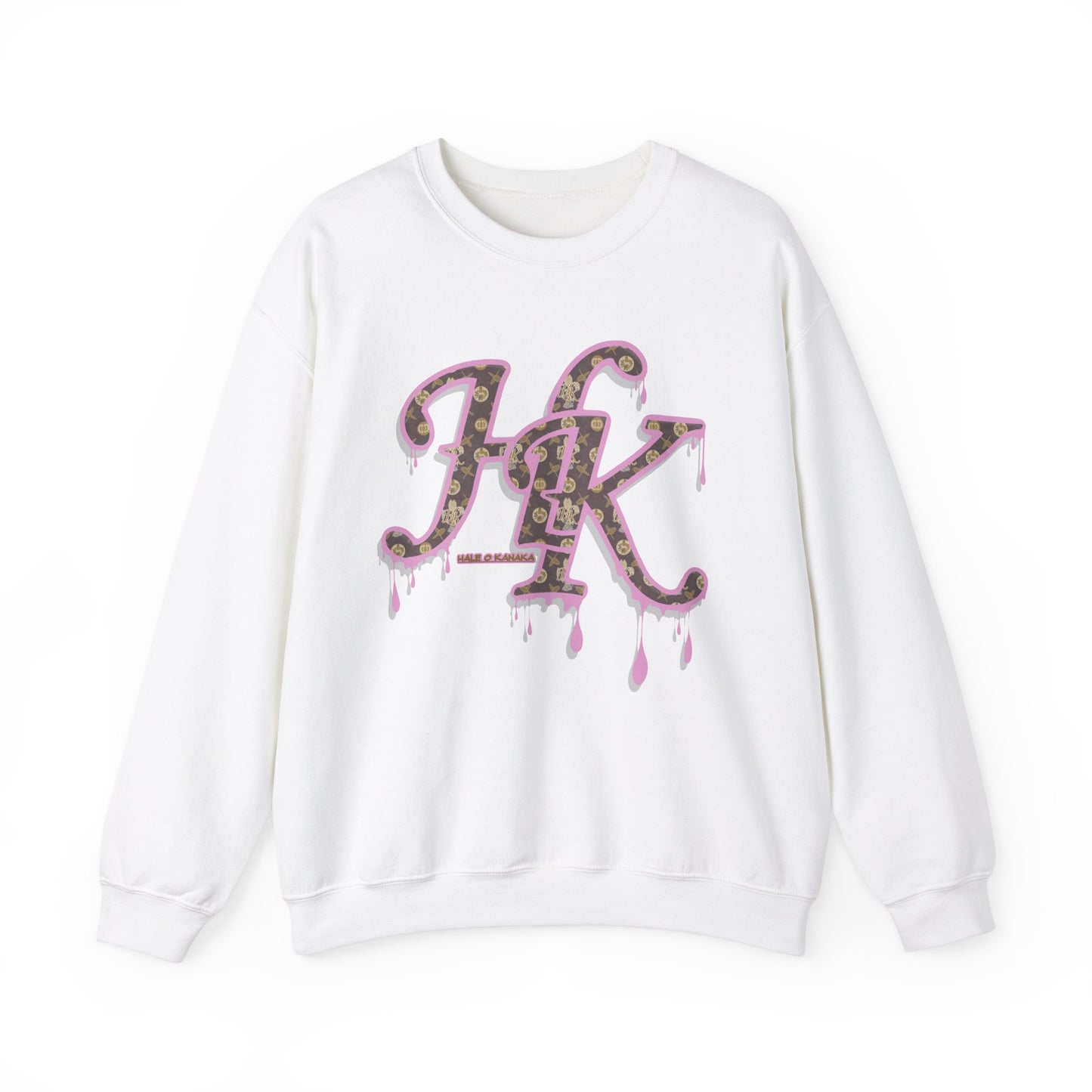 Hale O Kanaka - Da Drip Pink - MHK - Unisex Heavy Blend™ Crewneck Sweatshirt