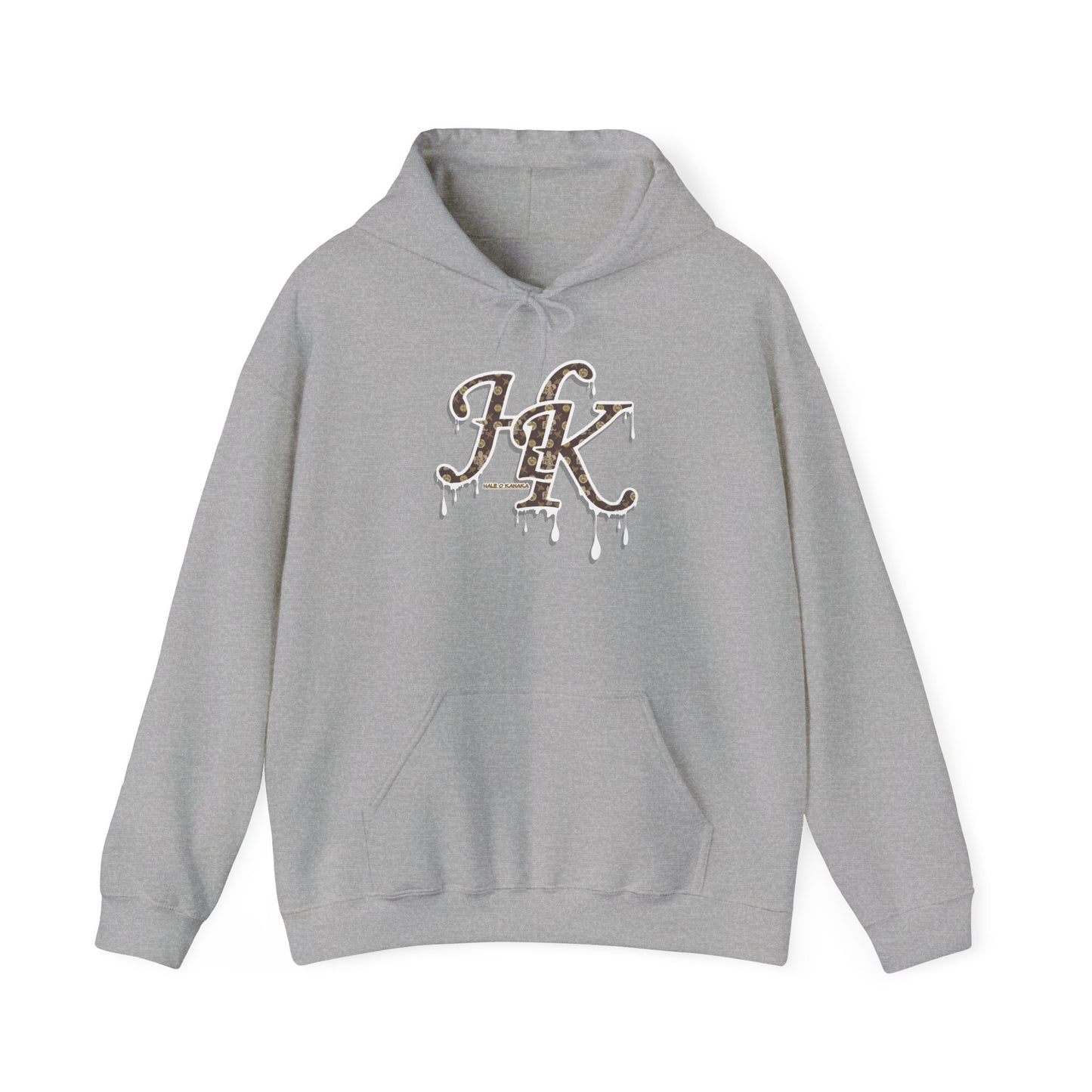 Hale O Kanaka - Da Drip White - MHK - Unisex Heavy Blend™ Hooded Sweatshirt