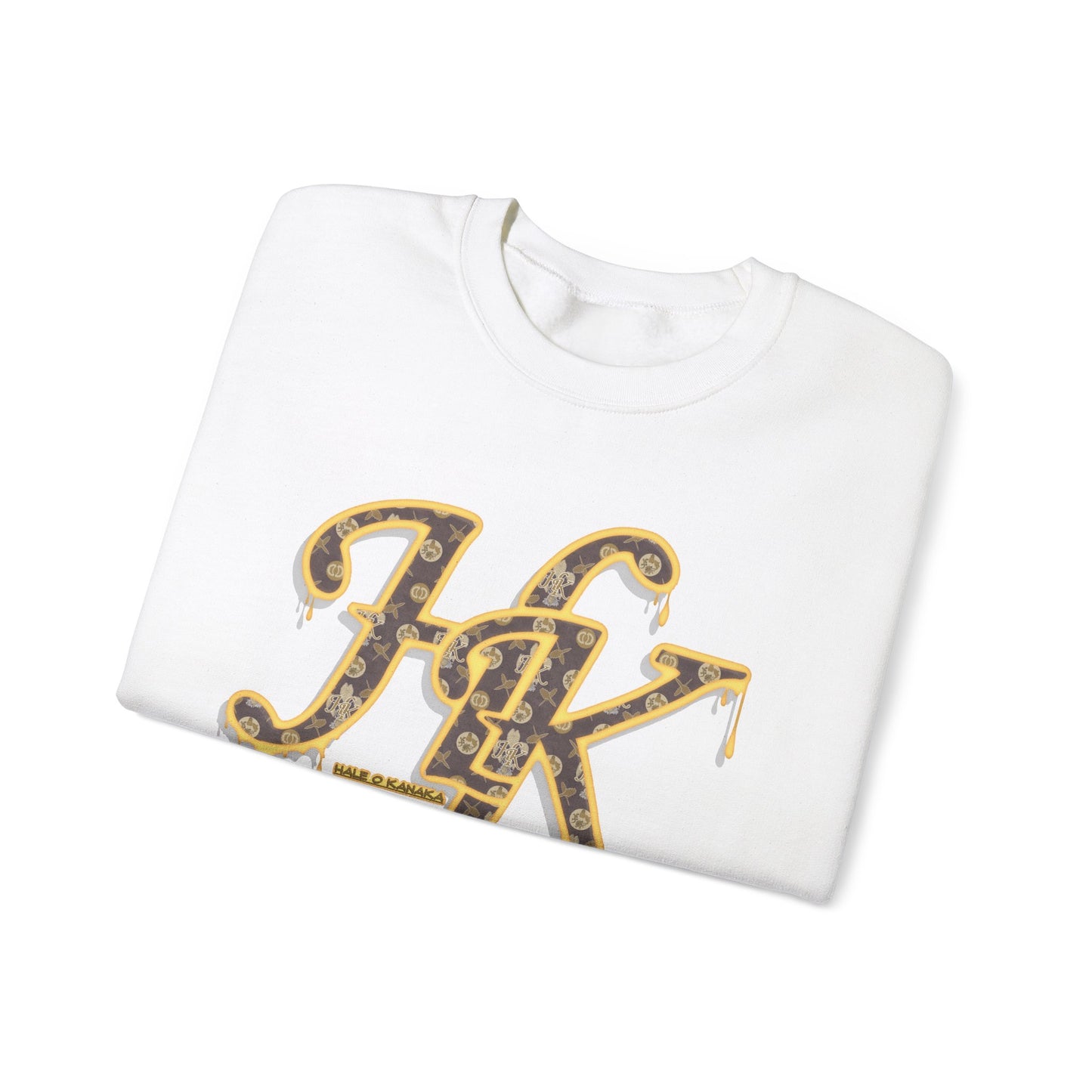 Hale O Kanaka - Da Drip Gold - MHK - Unisex Heavy Blend™ Crewneck Sweatshirt