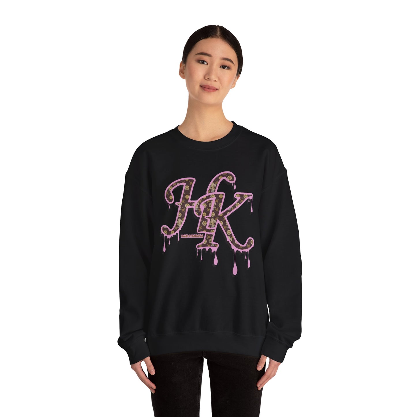 Hale O Kanaka - Da Drip Pink - MHK - Unisex Heavy Blend™ Crewneck Sweatshirt