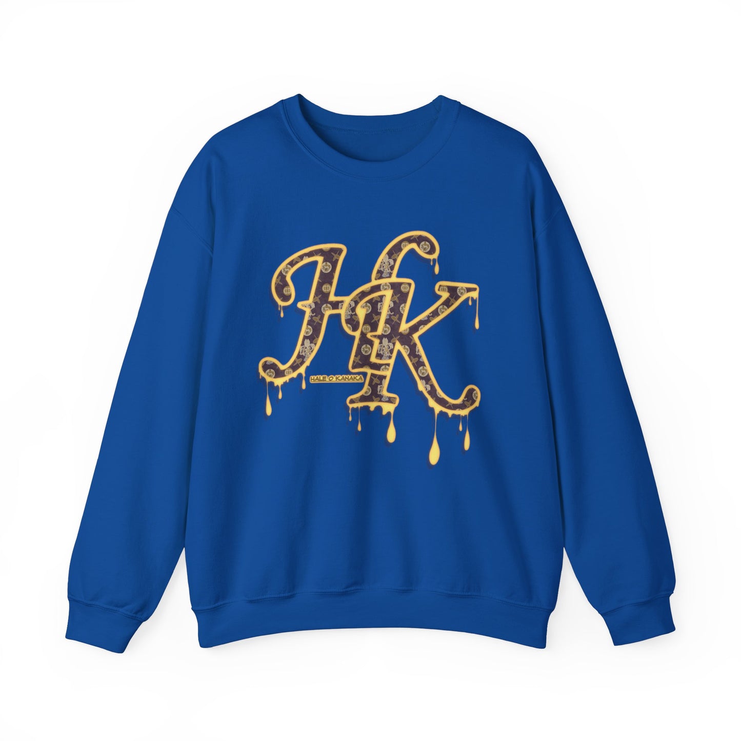 Hale O Kanaka - Da Drip Gold - MHK - Unisex Heavy Blend™ Crewneck Sweatshirt