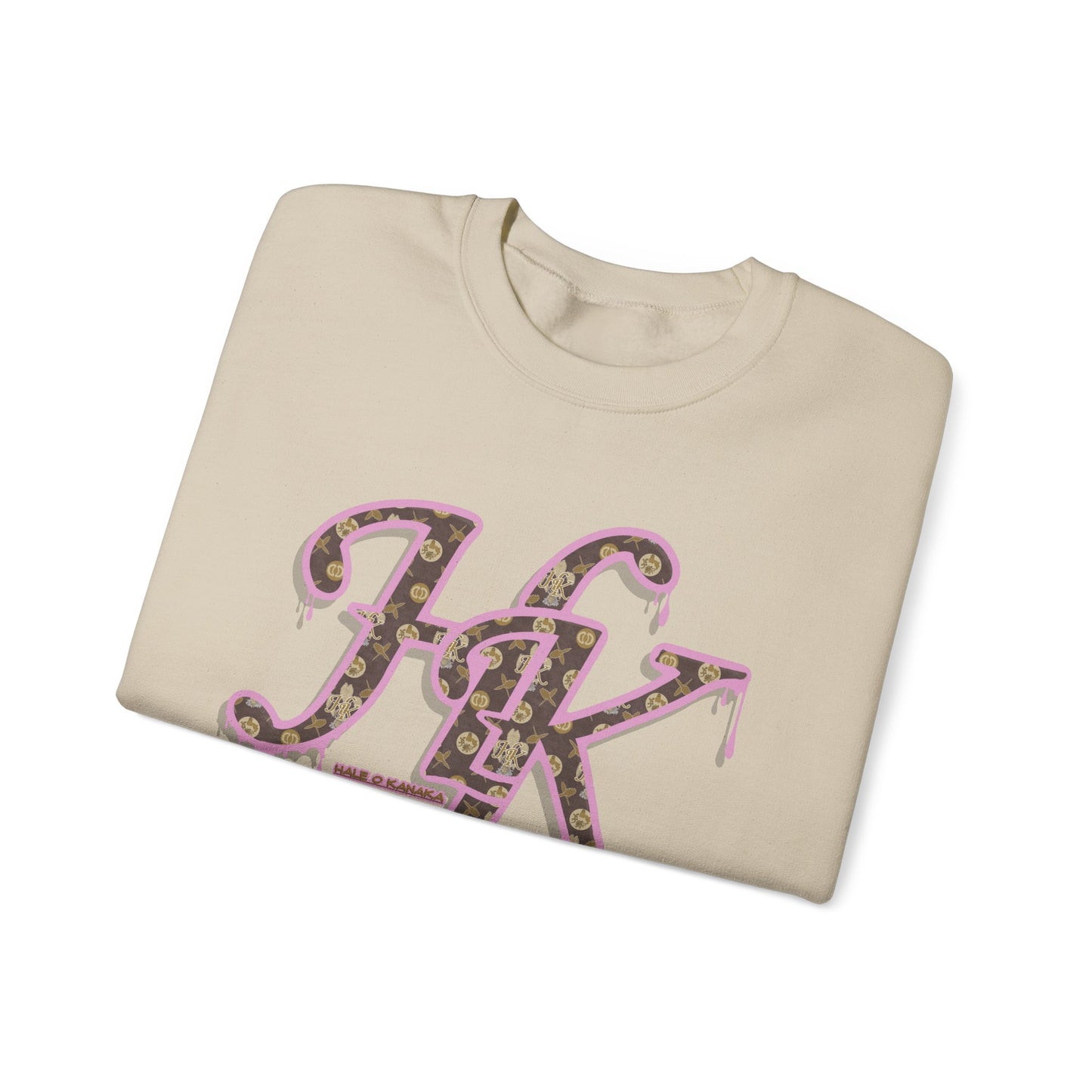 Hale O Kanaka - Da Drip Pink - MHK - Unisex Heavy Blend™ Crewneck Sweatshirt