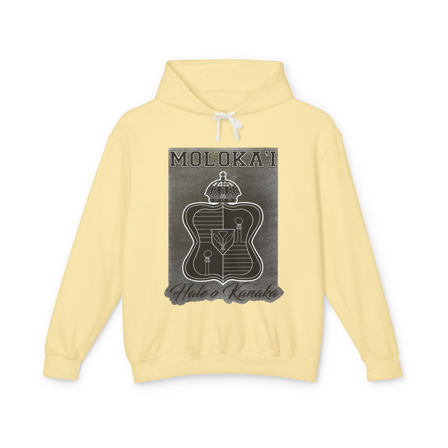 Unisex Lightweight Hooded Sweatshirt - Vintage Moloka’i Design