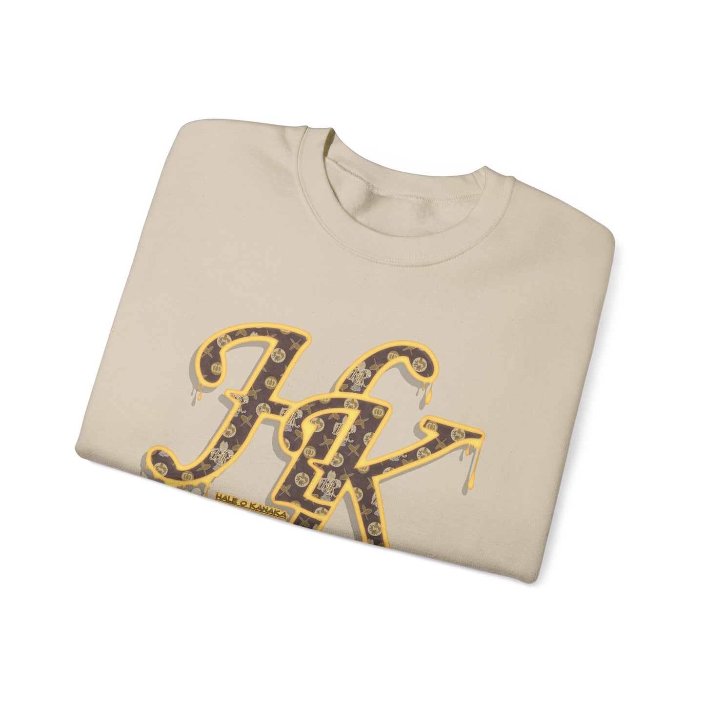 Hale O Kanaka - Da Drip Gold - MHK - Unisex Heavy Blend™ Crewneck Sweatshirt