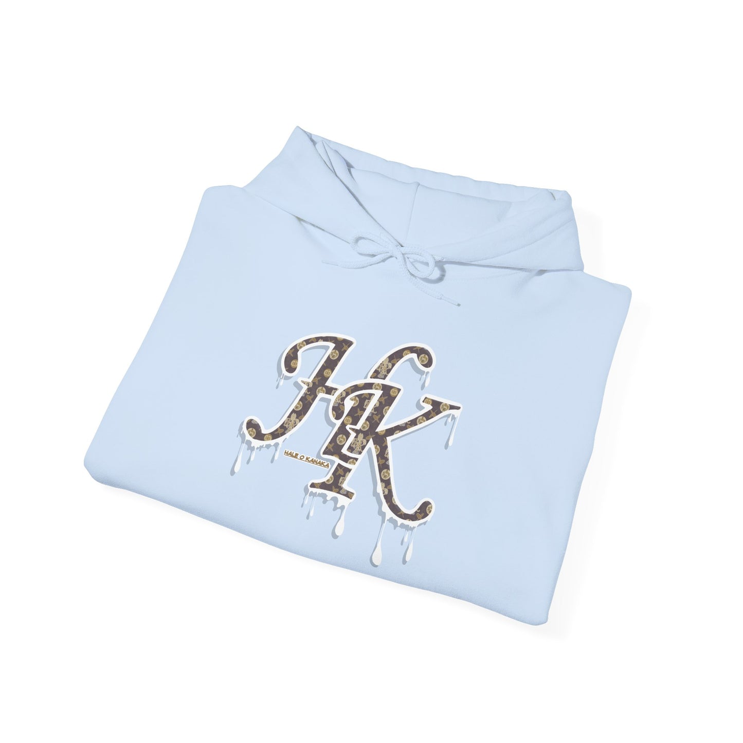 Hale O Kanaka - Da Drip White - MHK - Unisex Heavy Blend™ Hooded Sweatshirt
