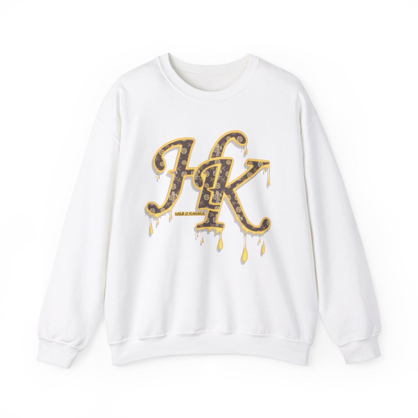Hale O Kanaka - Da Drip Gold - MHK - Unisex Heavy Blend™ Crewneck Sweatshirt