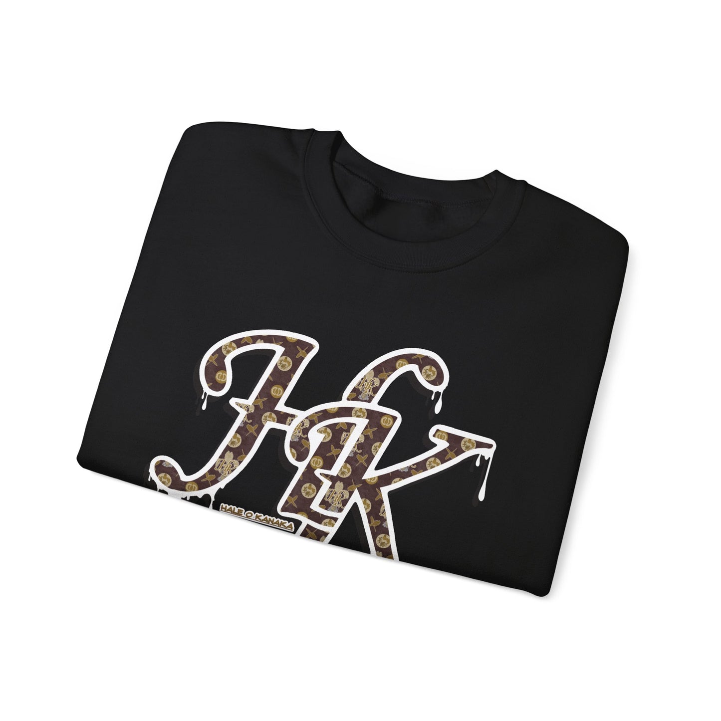 Hale O Kanaka - Da Drip White - MHK - Unisex Heavy Blend™ Crewneck Sweatshirt