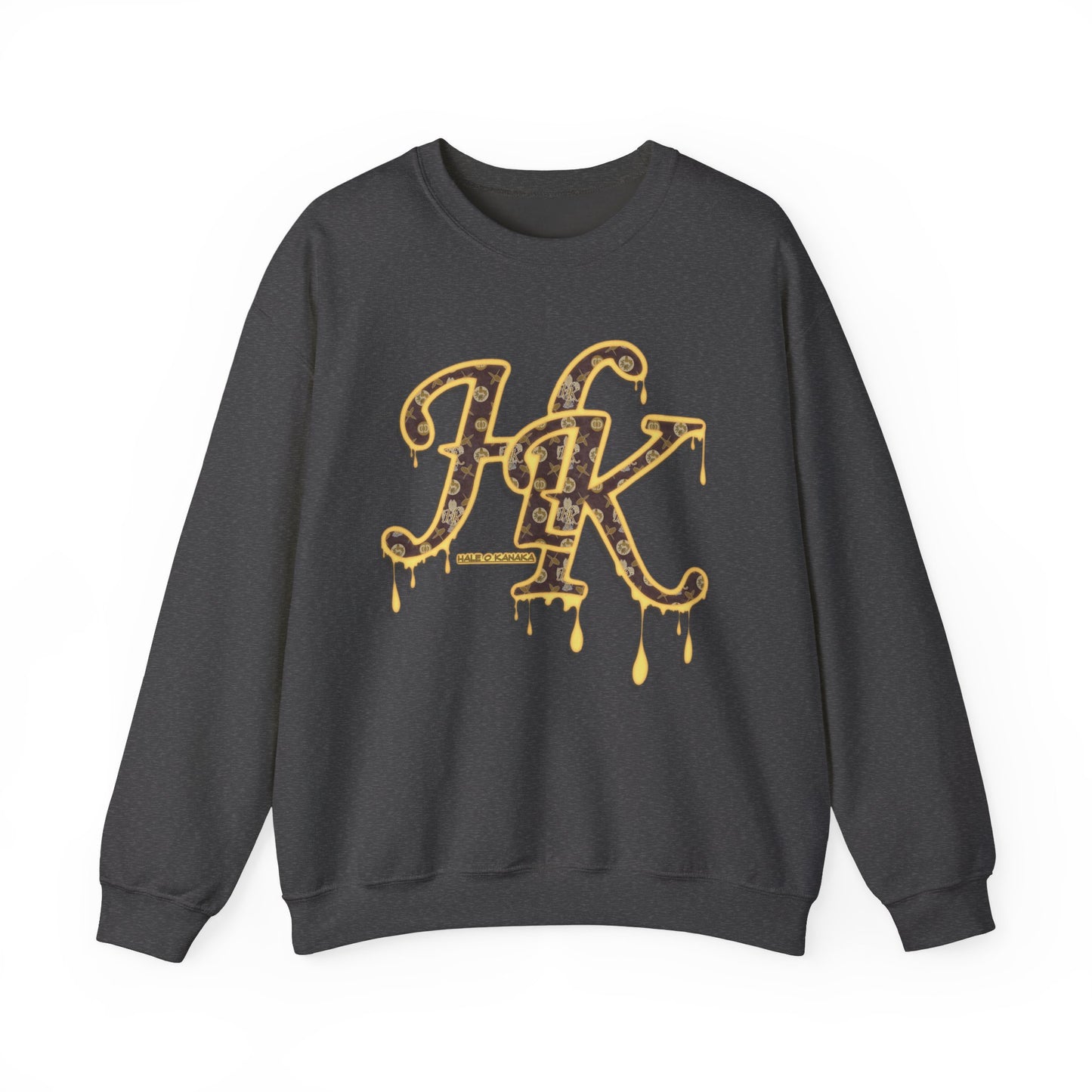 Hale O Kanaka - Da Drip Gold - MHK - Unisex Heavy Blend™ Crewneck Sweatshirt
