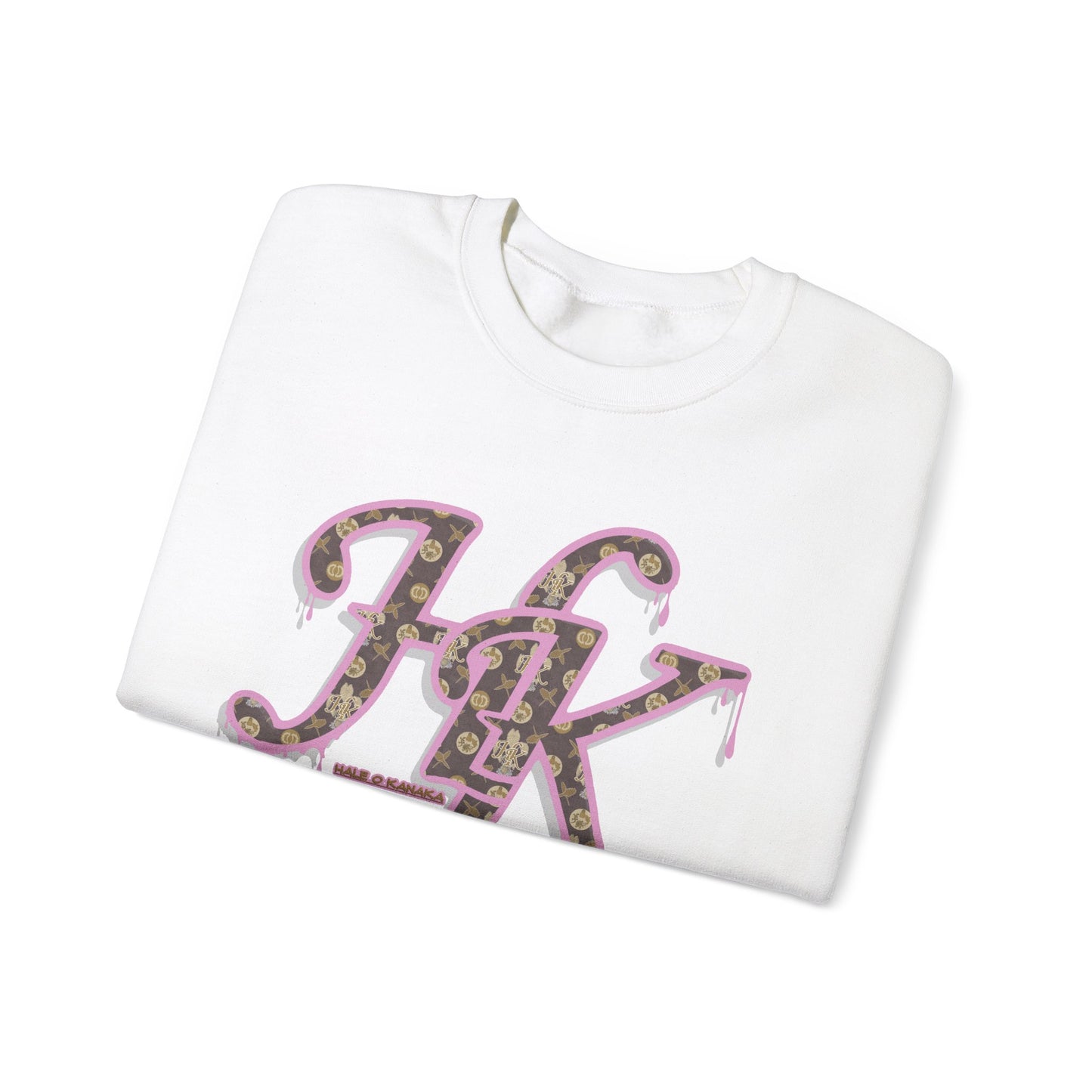 Hale O Kanaka - Da Drip Pink - MHK - Unisex Heavy Blend™ Crewneck Sweatshirt