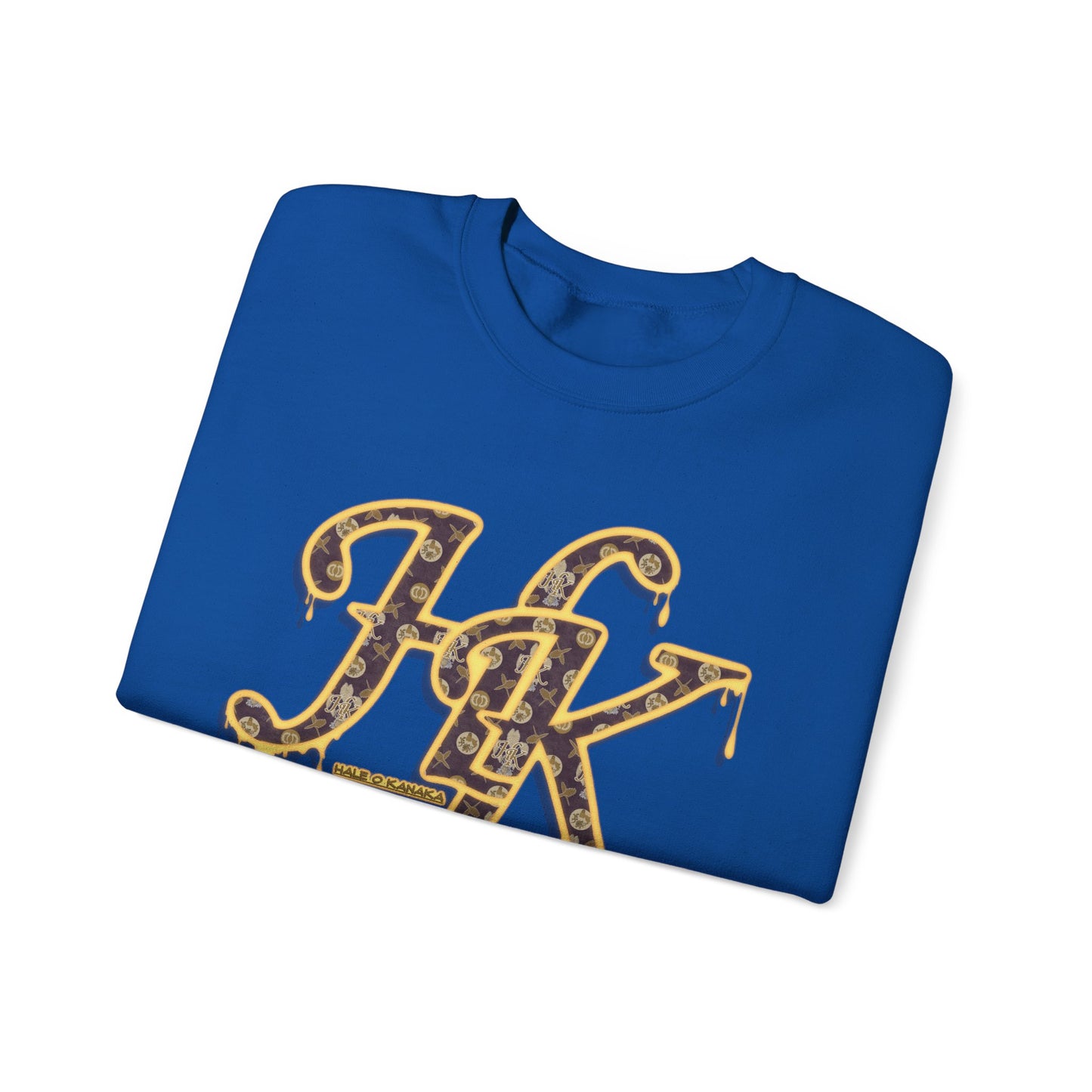 Hale O Kanaka - Da Drip Gold - MHK - Unisex Heavy Blend™ Crewneck Sweatshirt
