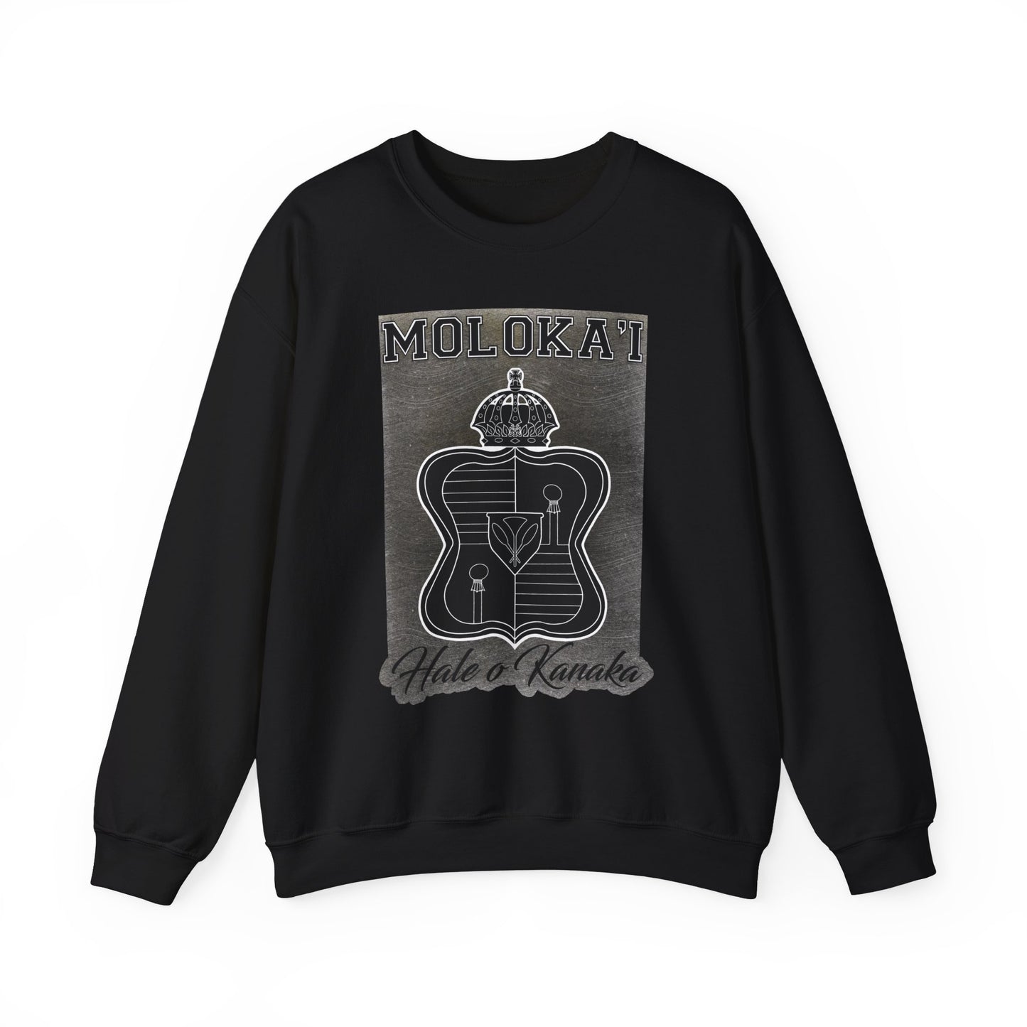Hale O Kanaka - Crest - Moloka’i - Unisex Heavy Blend™ Crewneck Sweatshirt