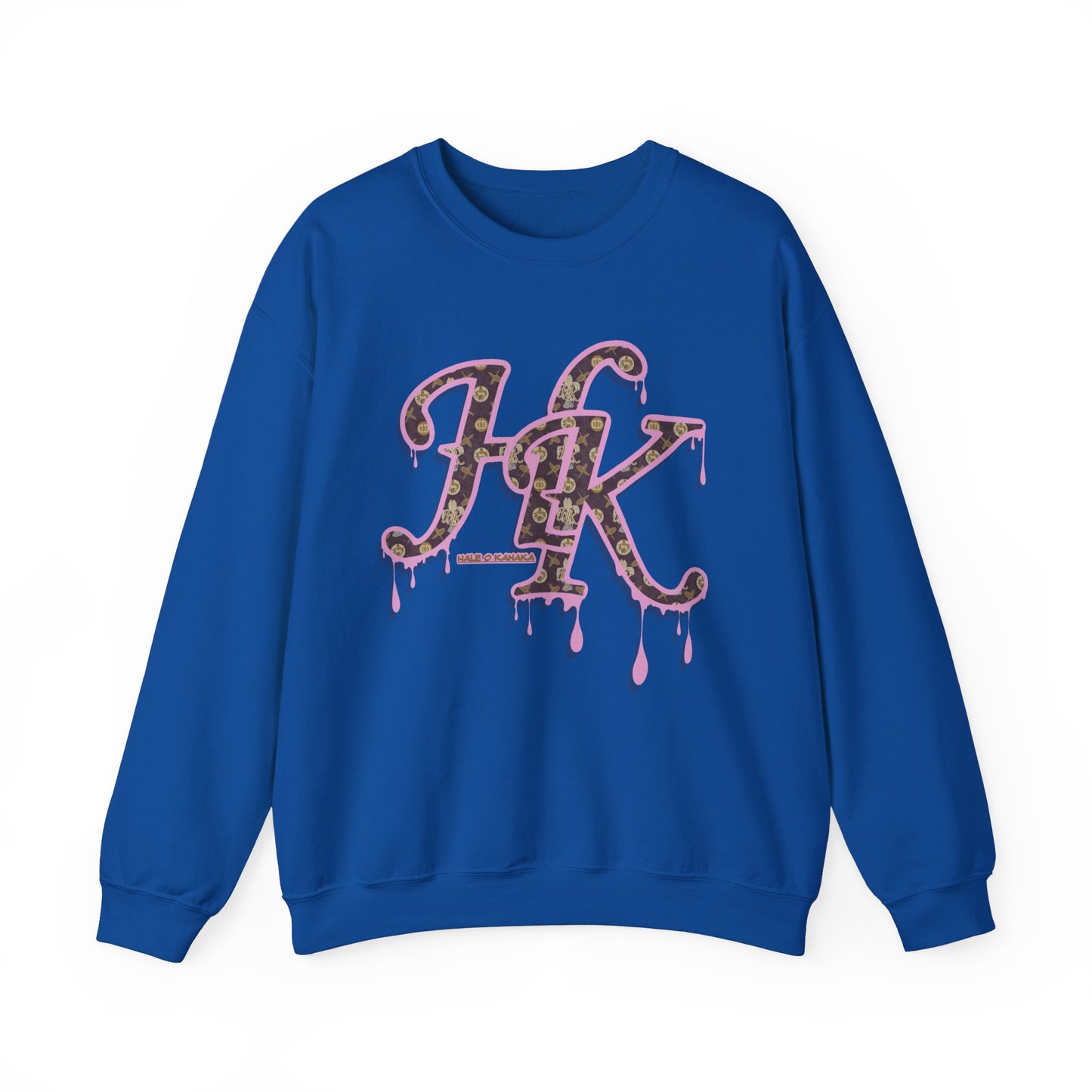Hale O Kanaka - Da Drip Pink - MHK - Unisex Heavy Blend™ Crewneck Sweatshirt
