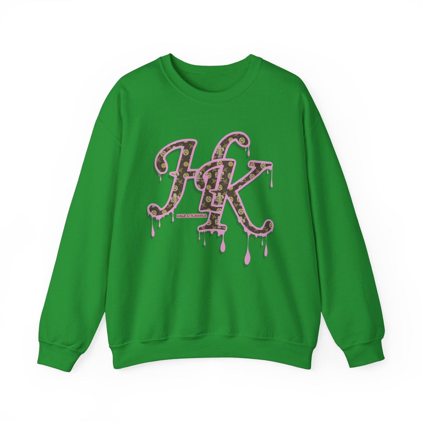 Hale O Kanaka - Da Drip Pink - MHK - Unisex Heavy Blend™ Crewneck Sweatshirt