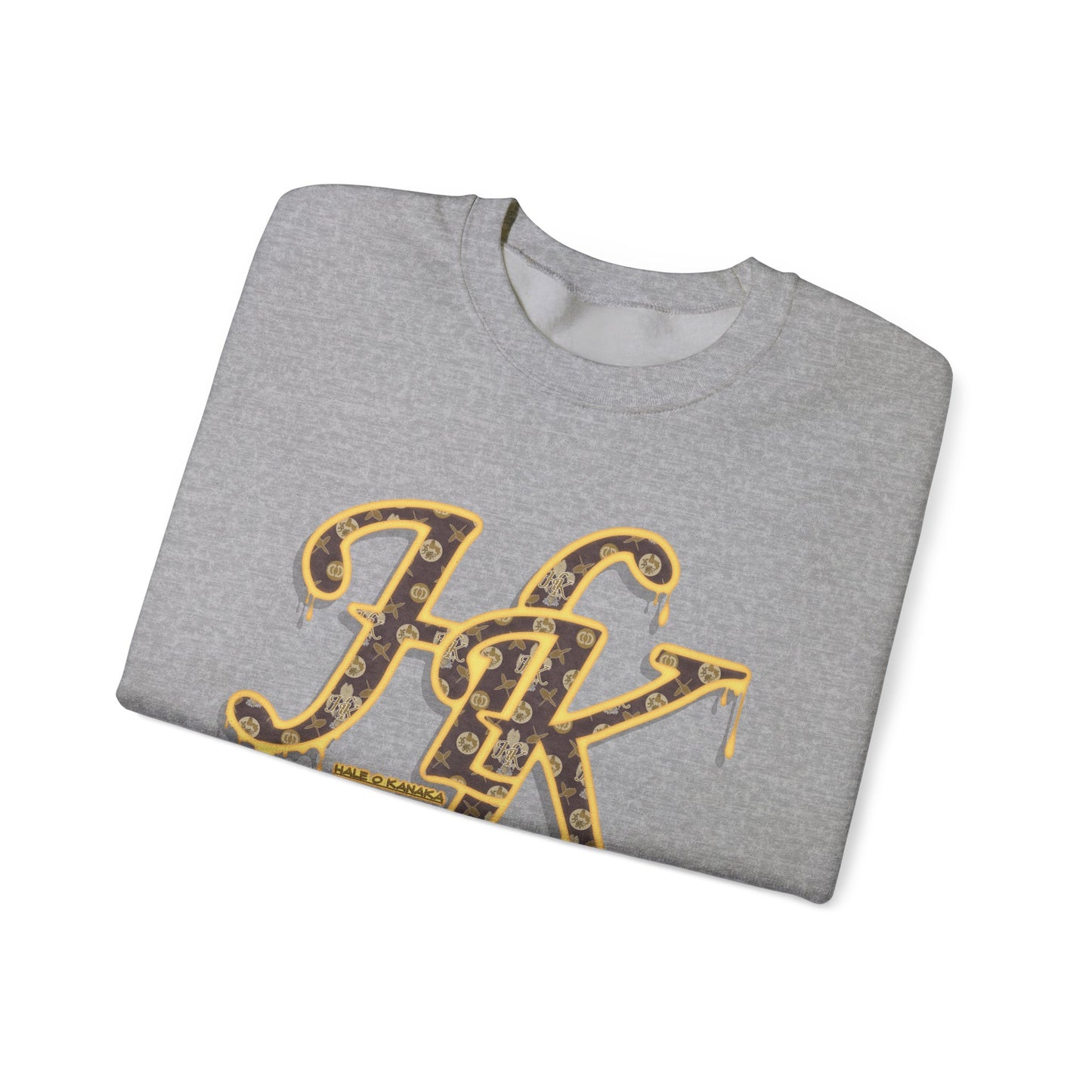 Hale O Kanaka - Da Drip Gold - MHK - Unisex Heavy Blend™ Crewneck Sweatshirt