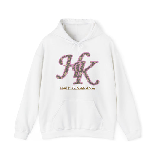 Hale O Kanaka - HK large Pink - MHK - Unisex Heavy Blend™ Hooded Sweatshirt