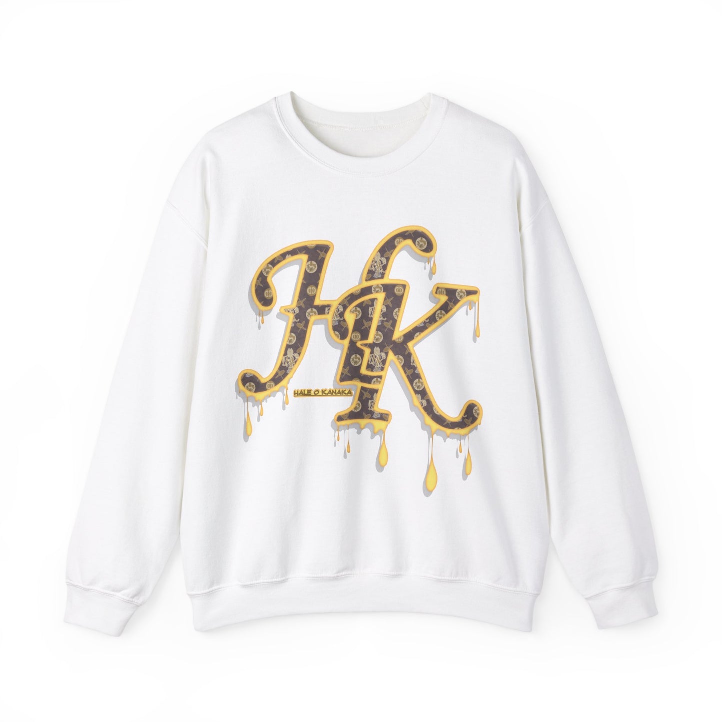 Hale O Kanaka - Da Drip Gold - MHK - Unisex Heavy Blend™ Crewneck Sweatshirt