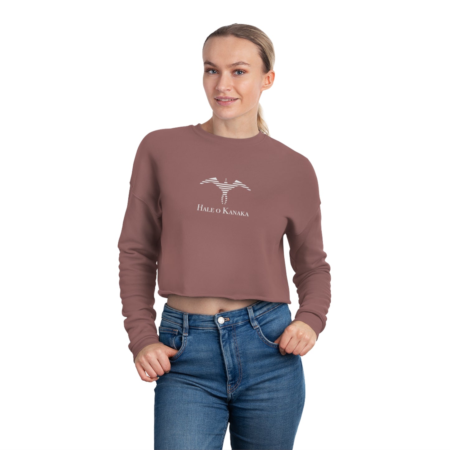 Hale O Kanaka (Protected) - MHK -Women's Cropped Sweatshirt