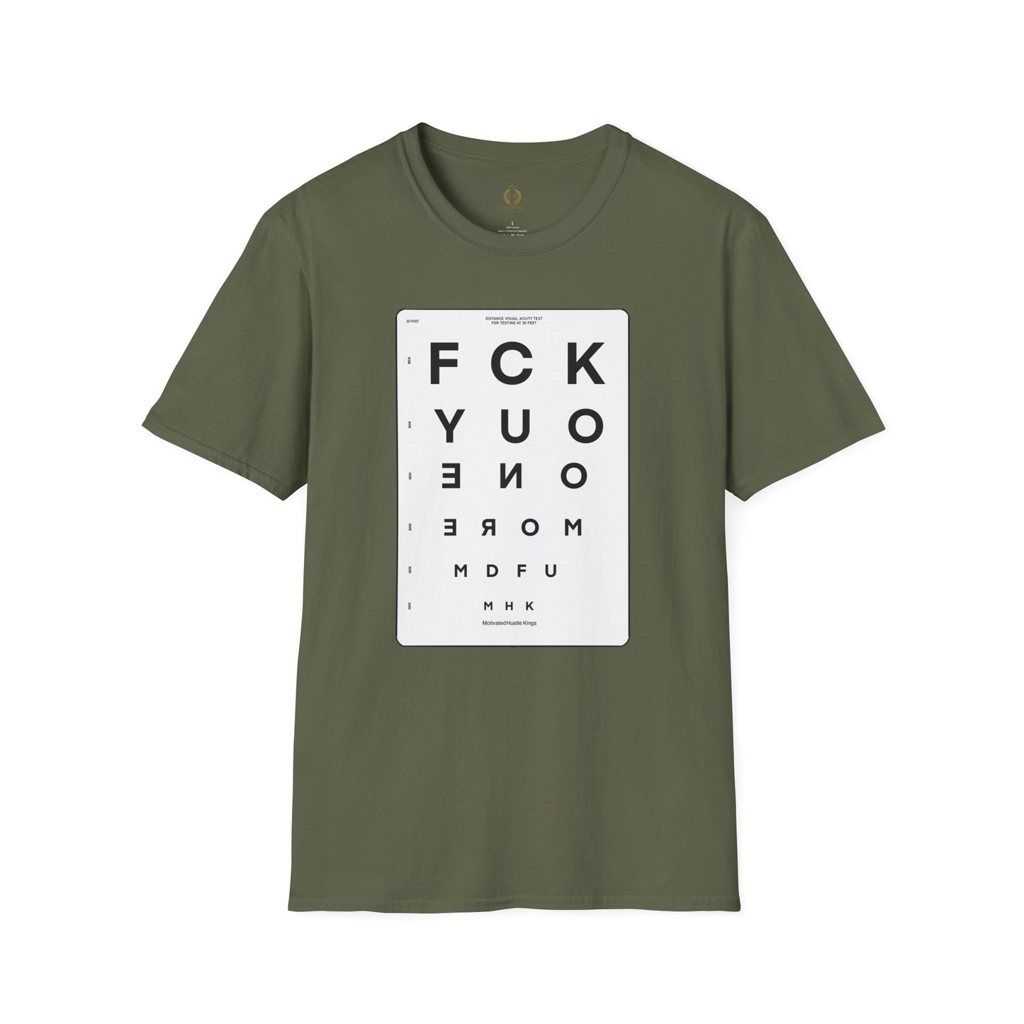 MHK - FU1MORE-SEEING EYE CHART-MDFU- Po’okela Fitness - Unisex Softstyle T-Shirt