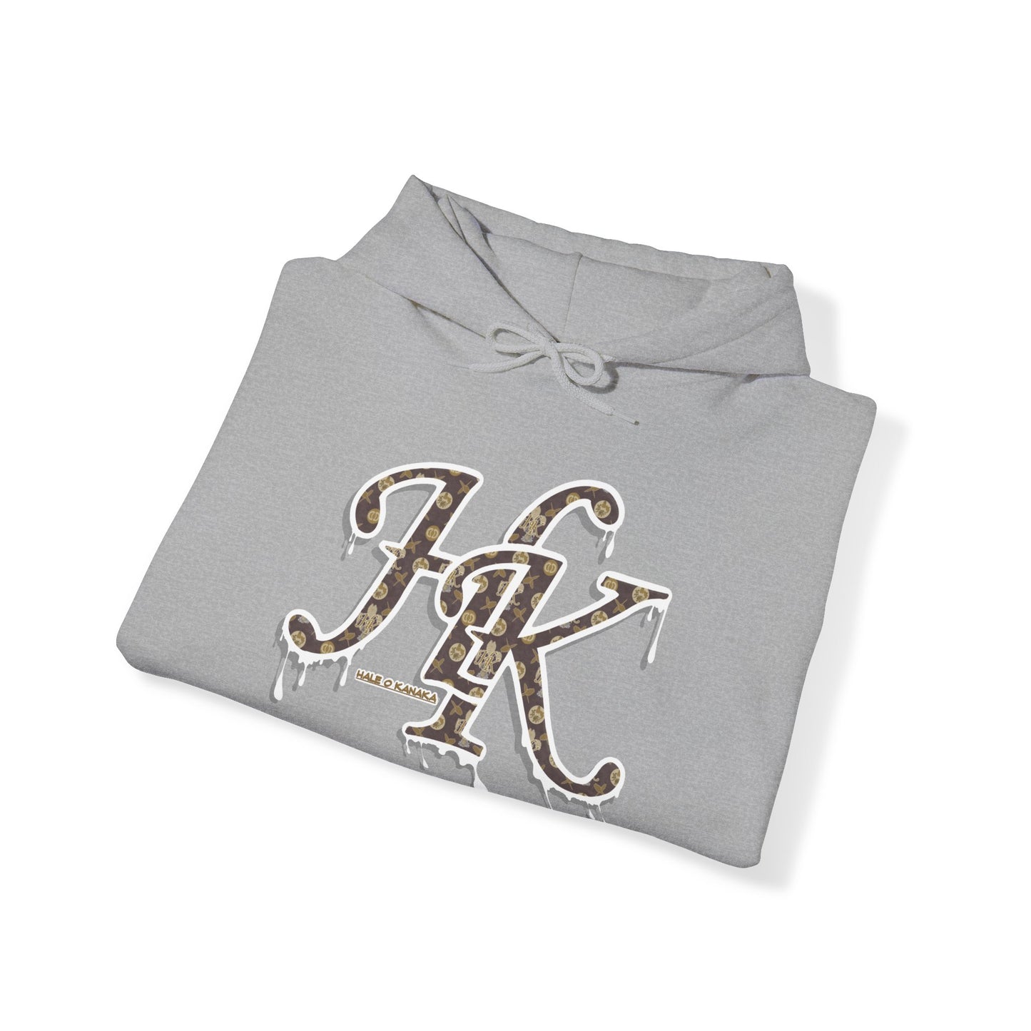 Hale O Kanaka - Da Drip White - MHK - Unisex Heavy Blend™ Hooded Sweatshirt