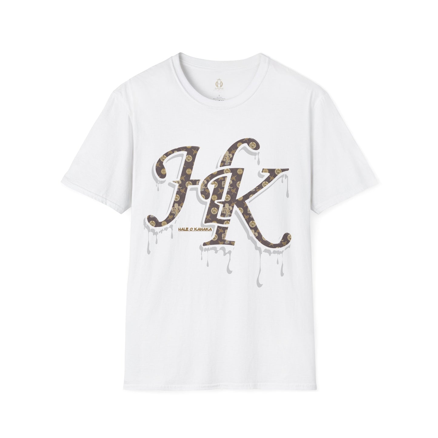 Hale O Kanaka Da Drip White - MHK - Unisex Softstyle T-Shirt