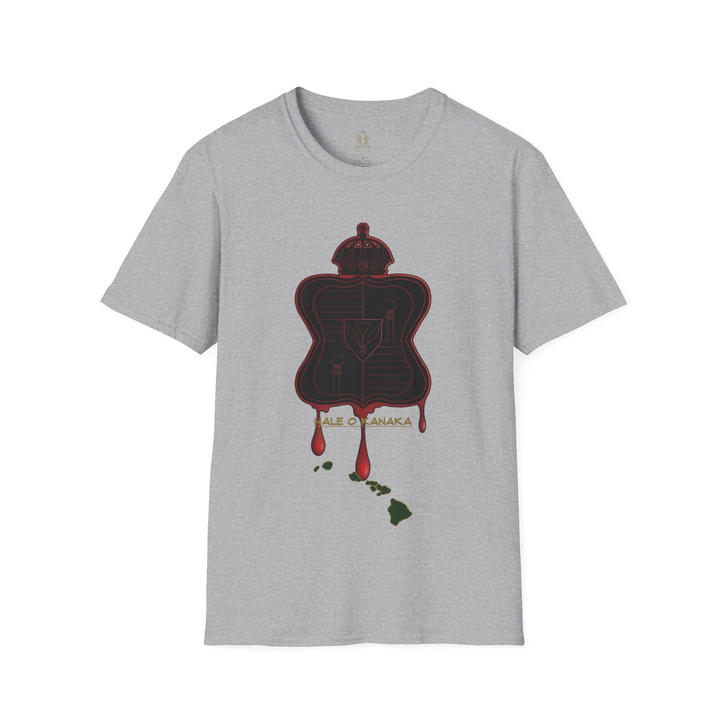 Hale O Kanaka - Koko Crest - Da Koko drip -Unisex Softstyle T-Shirt