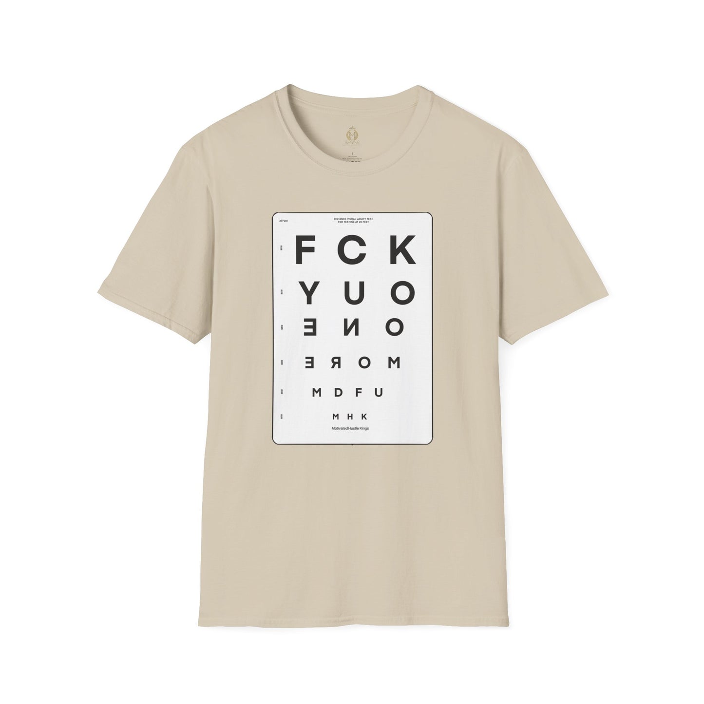 MHK - FU1MORE-SEEING EYE CHART-MDFU- Po’okela Fitness - Unisex Softstyle T-Shirt