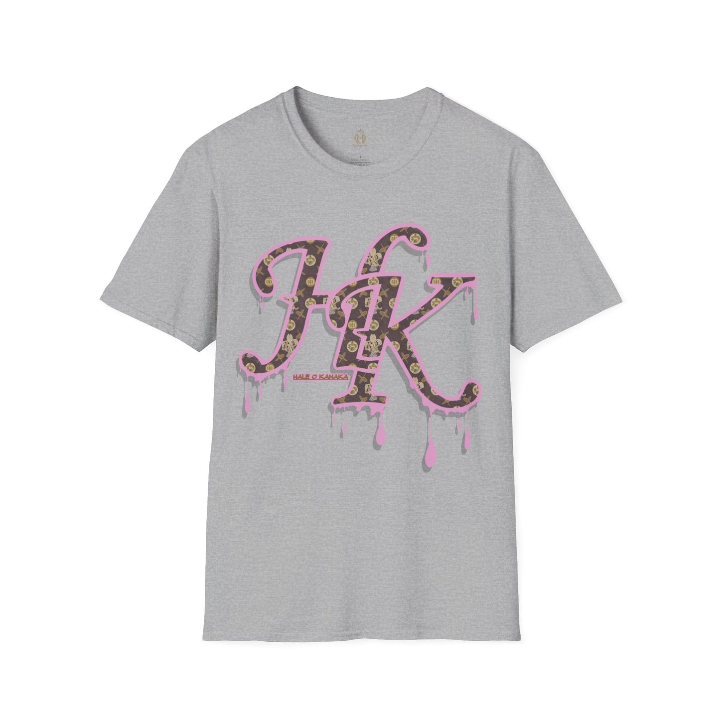 Hale O Kanaka Da Drip Pink - MHK - Unisex Softstyle T-Shirt